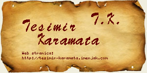Tešimir Karamata vizit kartica